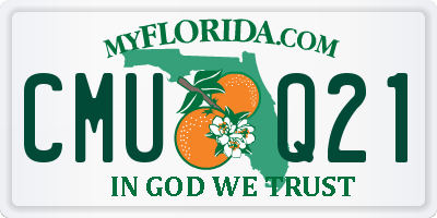 FL license plate CMUQ21
