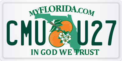 FL license plate CMUU27
