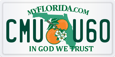 FL license plate CMUU60