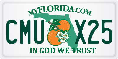 FL license plate CMUX25