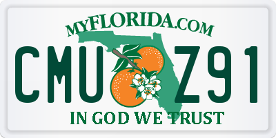 FL license plate CMUZ91