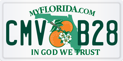 FL license plate CMVB28