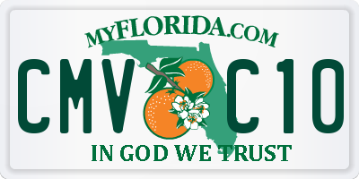FL license plate CMVC10