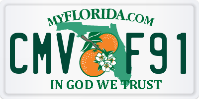 FL license plate CMVF91