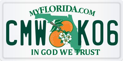 FL license plate CMWK06