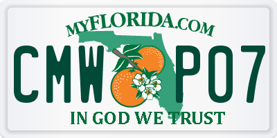 FL license plate CMWP07
