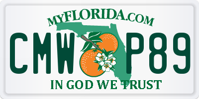 FL license plate CMWP89