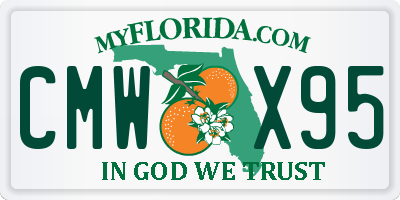 FL license plate CMWX95