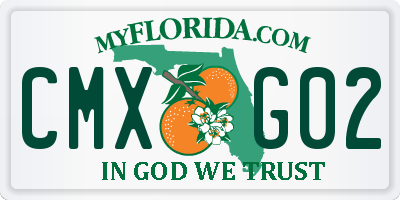 FL license plate CMXG02