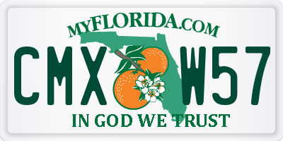 FL license plate CMXW57