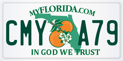 FL license plate CMYA79