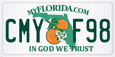 FL license plate CMYF98