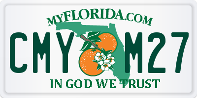 FL license plate CMYM27