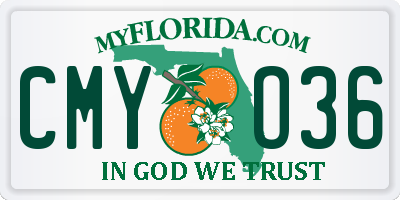 FL license plate CMYO36