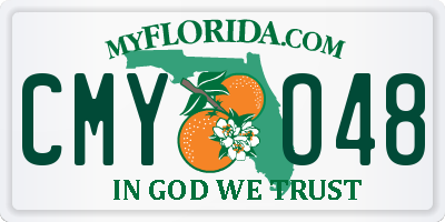 FL license plate CMYO48