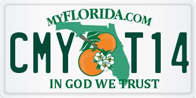 FL license plate CMYT14