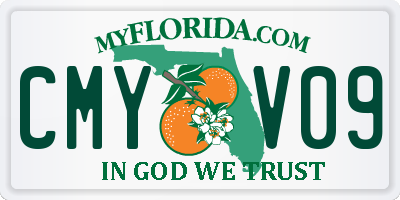 FL license plate CMYV09