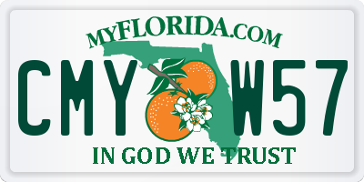 FL license plate CMYW57