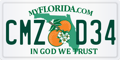 FL license plate CMZD34