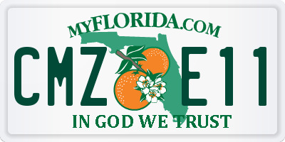 FL license plate CMZE11