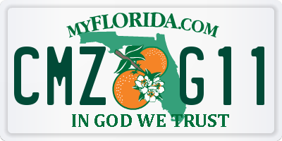 FL license plate CMZG11