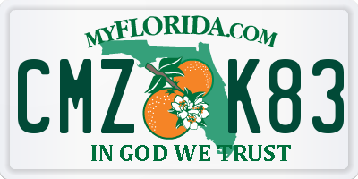FL license plate CMZK83