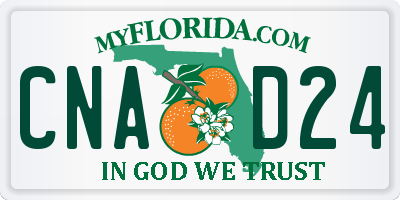 FL license plate CNAD24