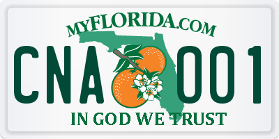 FL license plate CNAO01