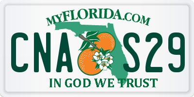 FL license plate CNAS29