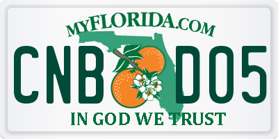 FL license plate CNBD05