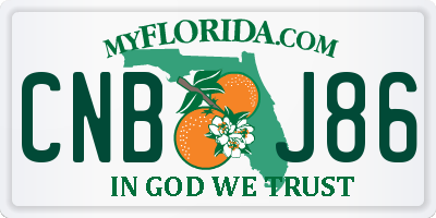 FL license plate CNBJ86