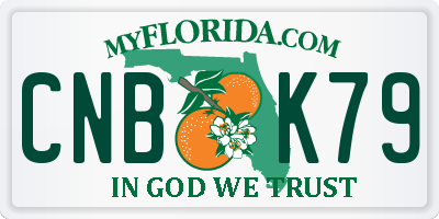 FL license plate CNBK79