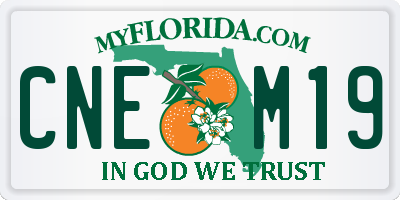 FL license plate CNEM19