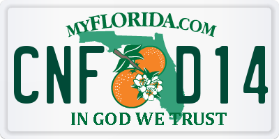 FL license plate CNFD14