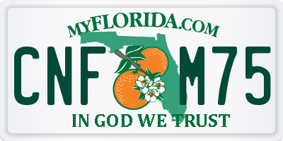 FL license plate CNFM75