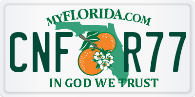 FL license plate CNFR77