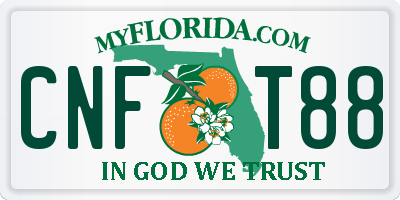 FL license plate CNFT88