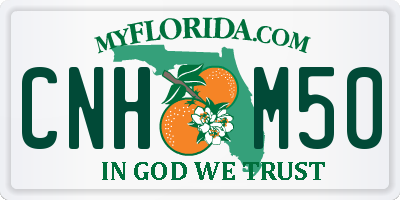 FL license plate CNHM50