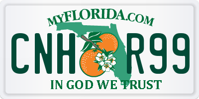FL license plate CNHR99