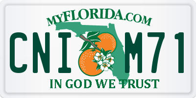 FL license plate CNIM71