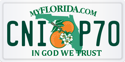 FL license plate CNIP70