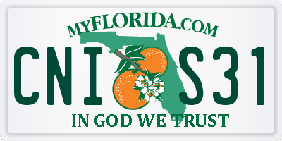 FL license plate CNIS31