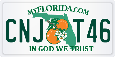 FL license plate CNJT46