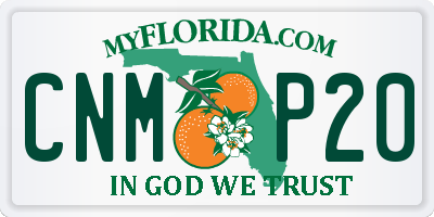 FL license plate CNMP20