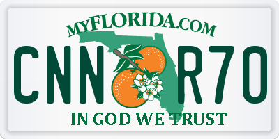FL license plate CNNR70