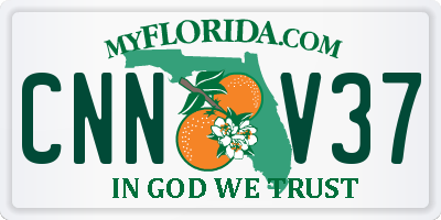 FL license plate CNNV37