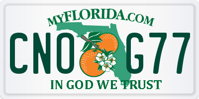 FL license plate CNOG77
