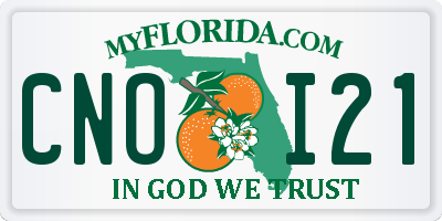 FL license plate CNOI21