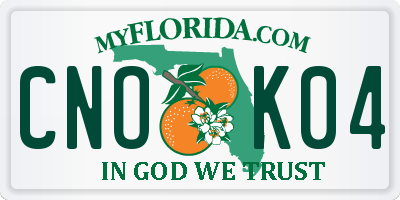 FL license plate CNOK04