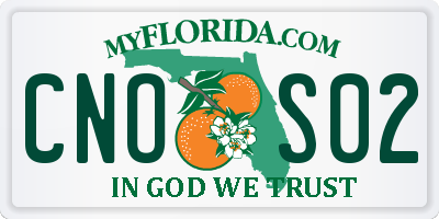 FL license plate CNOS02